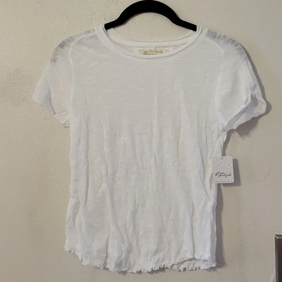 Bundle of 2- Free People Be my Baby Tee Shirt - white - Picture 6 of 10